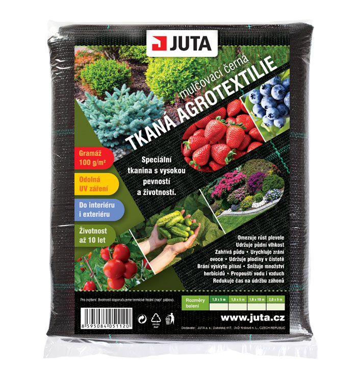 Tkaná školkařská textilie 100g - 1,6 x 5 m černá