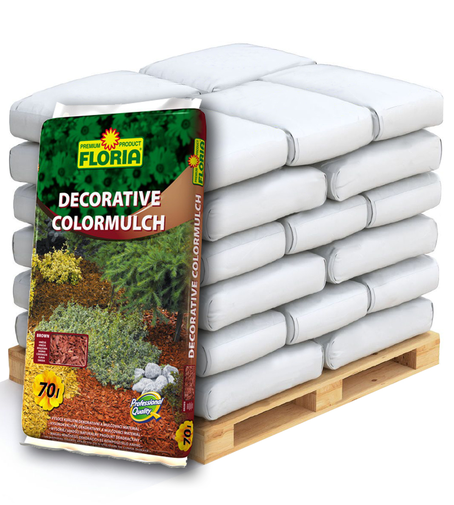 FLORIA Decorative ColorMulch hněda Paleta 36 x 70 l