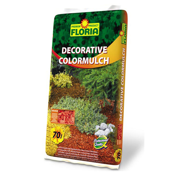 FLORIA Decorative ColorMulch oranžová 70 l